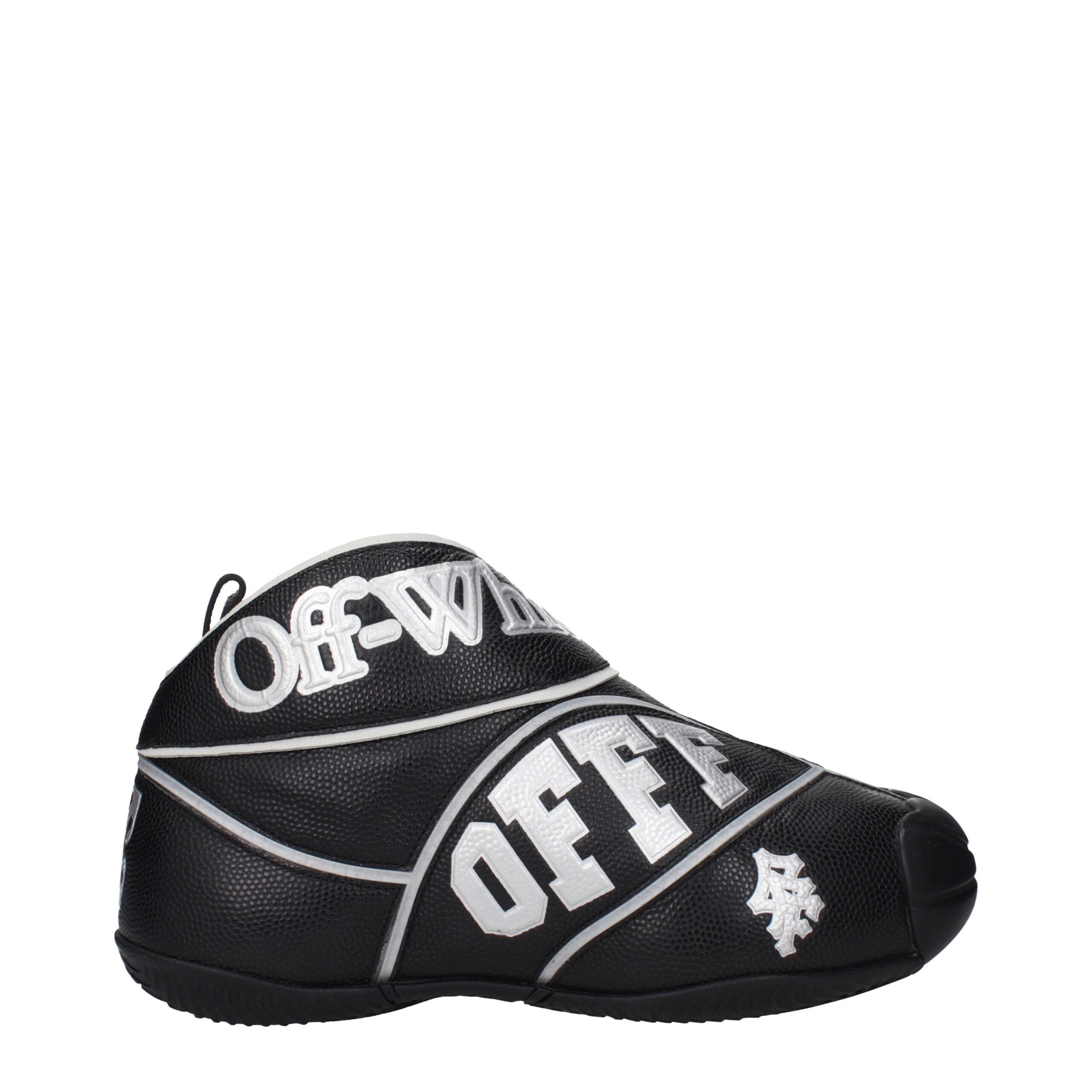 Off-White Black Leather High Tops